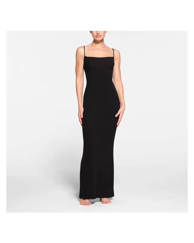 SKIMS Damen Maxikleid SOFT LOUNGE Schwarz