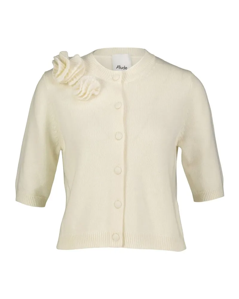 ALLUDE Damen Strickjacke Offwhite