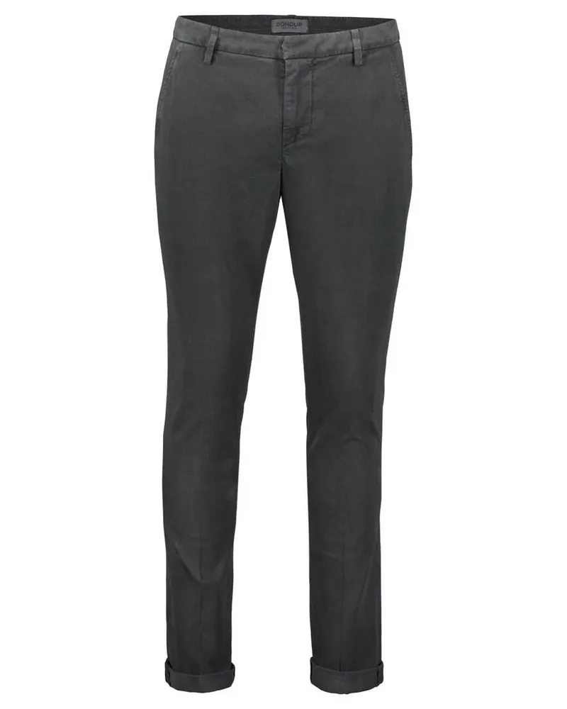 Dondup Herren Chinohose GAUBERT Slim Fit Schwarz