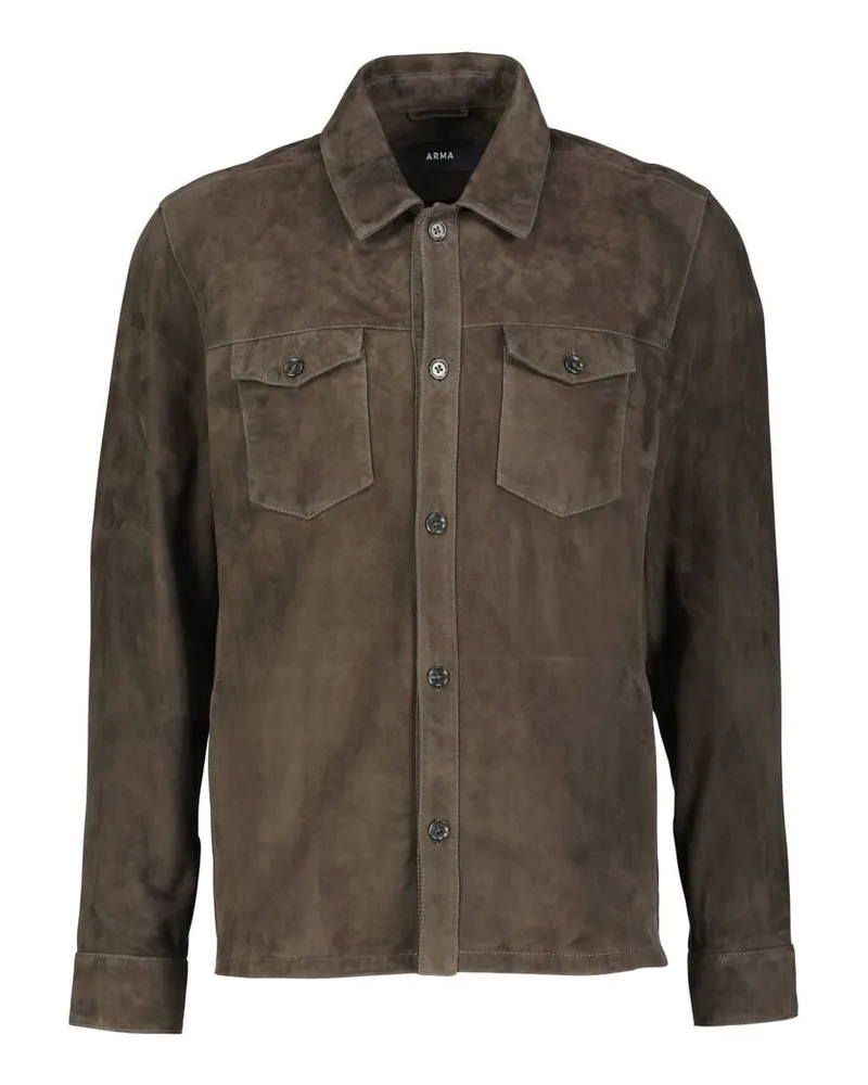 Arma Herren Lederjacke DEX GOAT SUEDE STURDY Anthrazit