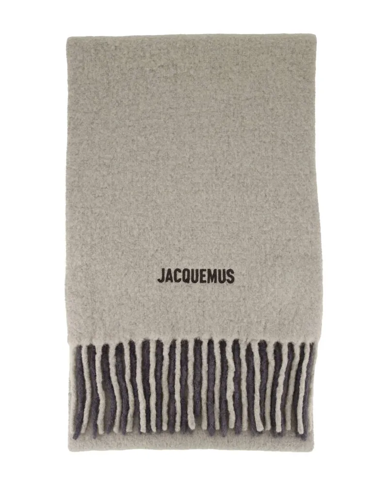 Jacquemus Herren Schal mit Alpaka L'ECHARPE MOISSON Sand
