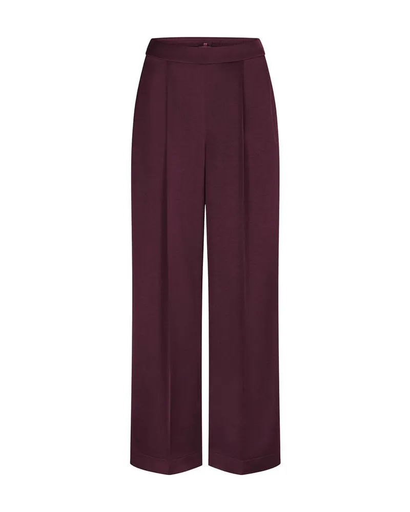Riani Damen Satinhose Wide Fit Braun