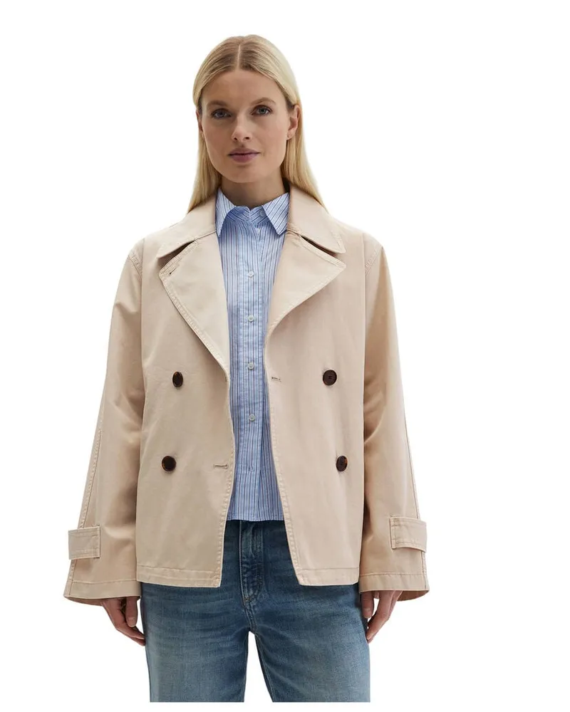Marc O'Polo Damen Cabanjacke aus Bio-Baumwolle Beige