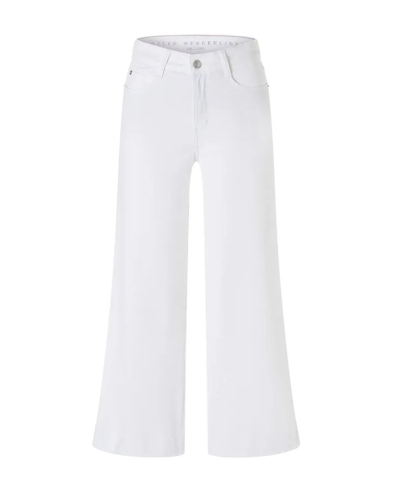 MAC Jeans Damen Jeans DREAM WIDE CROPPED Weiss