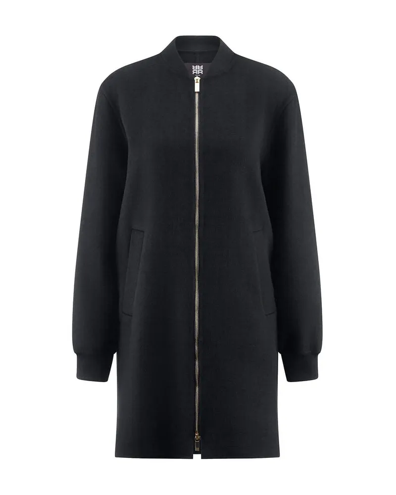 Riani Damen Kurzmantel mit Wolle Schwarz