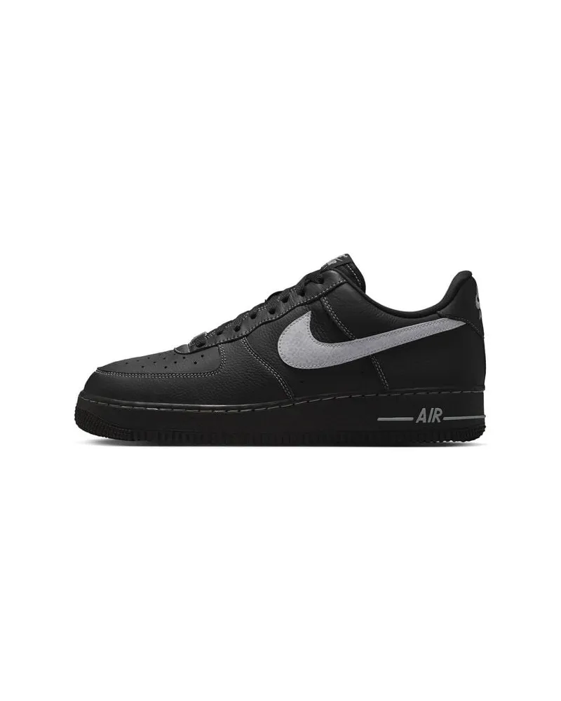 Nike Herren Sneaker Leder AIR FORCE 1 07 LV8 Schwarz