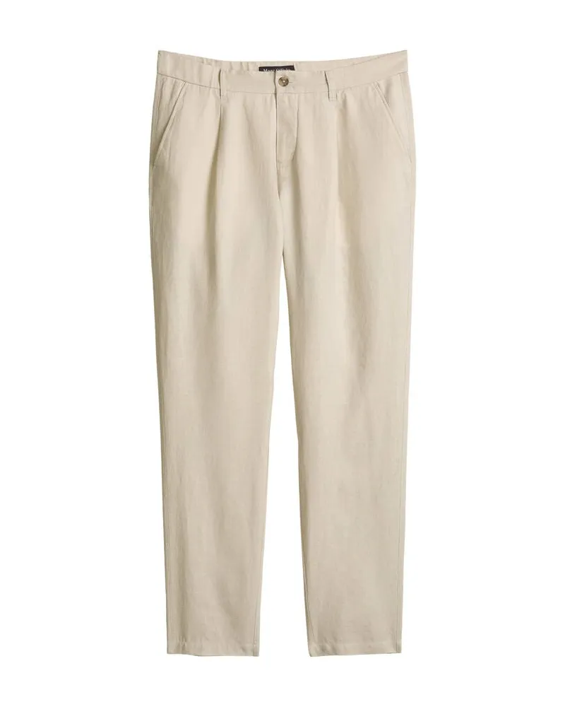 Marc O'Polo Herren Leinenhose OSBY JOGGER PLEATS Grau