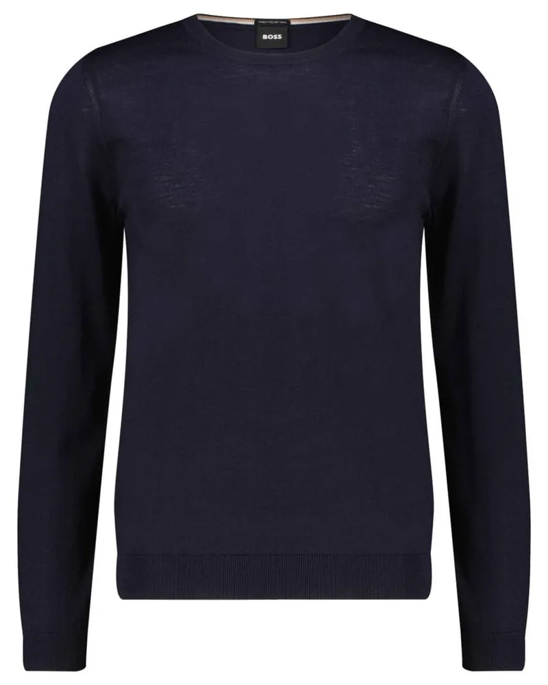 HUGO BOSS Herren Strickpullover aus Wolle LENO-P Marine
