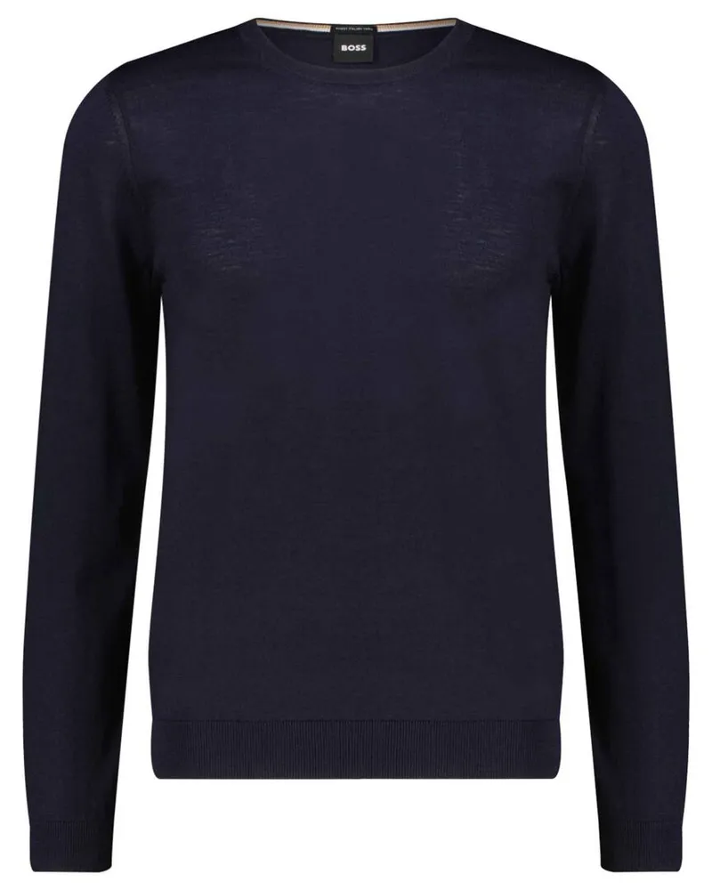 HUGO BOSS Herren Strickpullover aus Wolle LENO-P Marine
