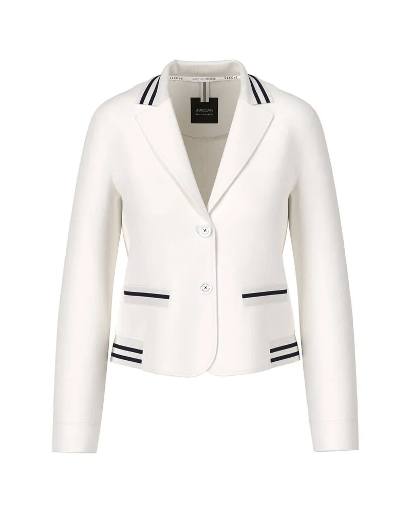 Marc Cain Damen Jerseyblazer Weiss
