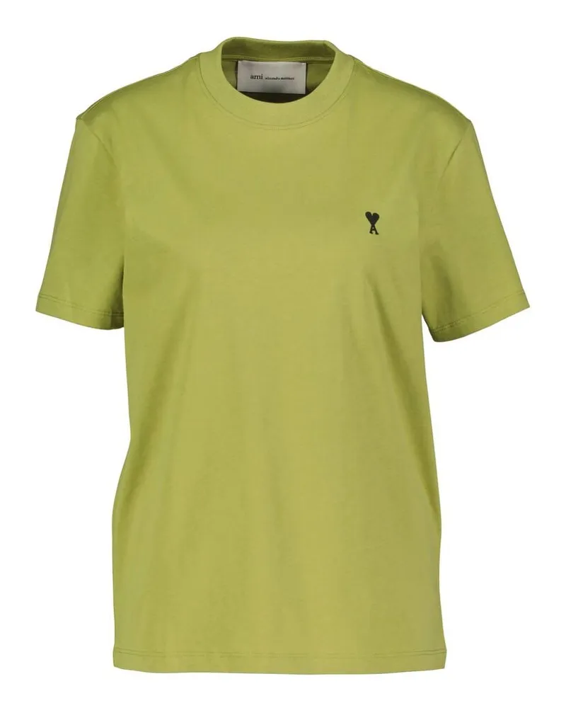 AMI Paris Herren T-Shirt aus Baumwolle Grün