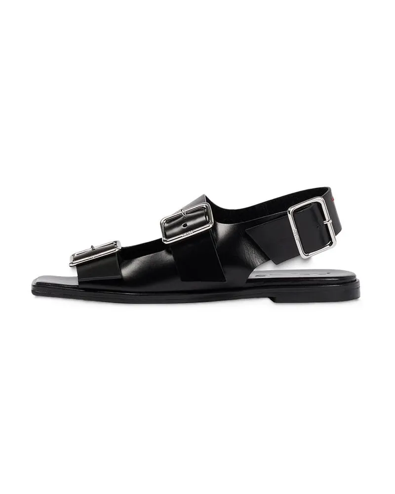 aeyde Damen Sandalen TEKLA SANDAL BUCKLES CALF Schwarz
