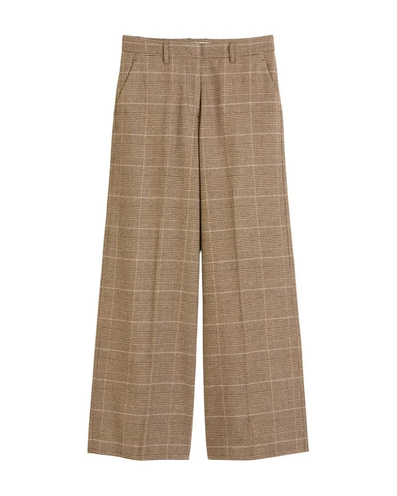 Marc O'Polo Damen Marlenehose mit Wolle Sand