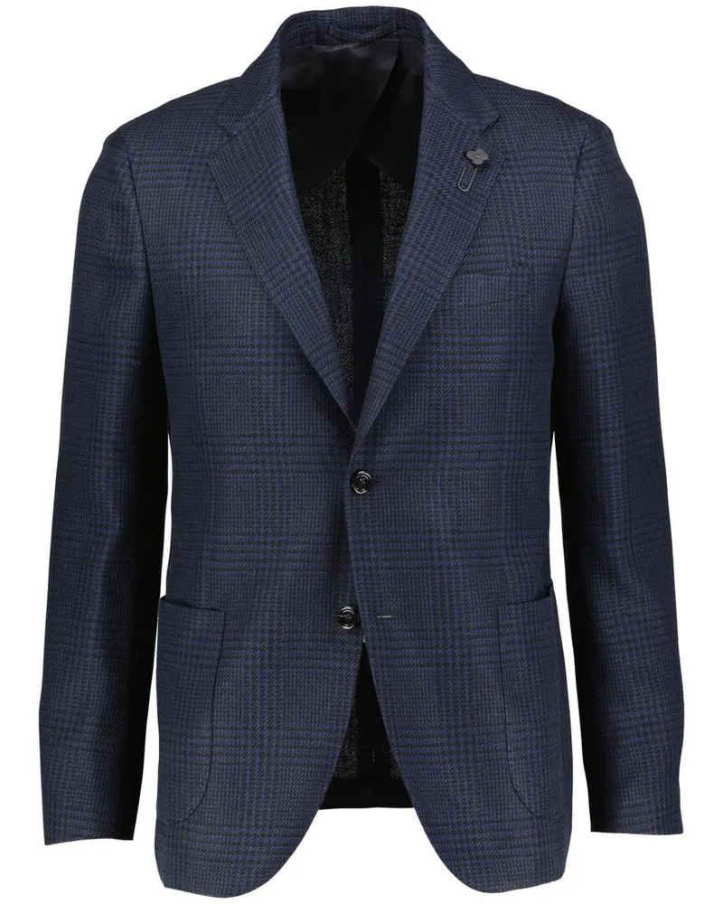 LARDINI Herren Sakko mit Leinen Marine
