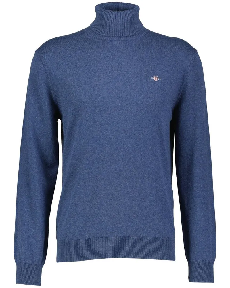 Gant Herren Rollkragenpullover mit Wolle Darkblue