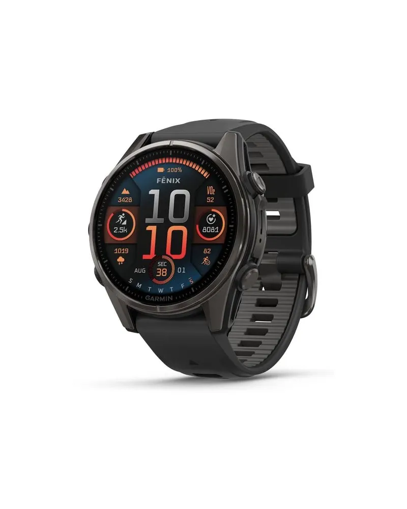 Garmin Mulfifunktions-Smartwatch FENIX 8 - 43 mm AMOLED mit Solarladung Schwarz
