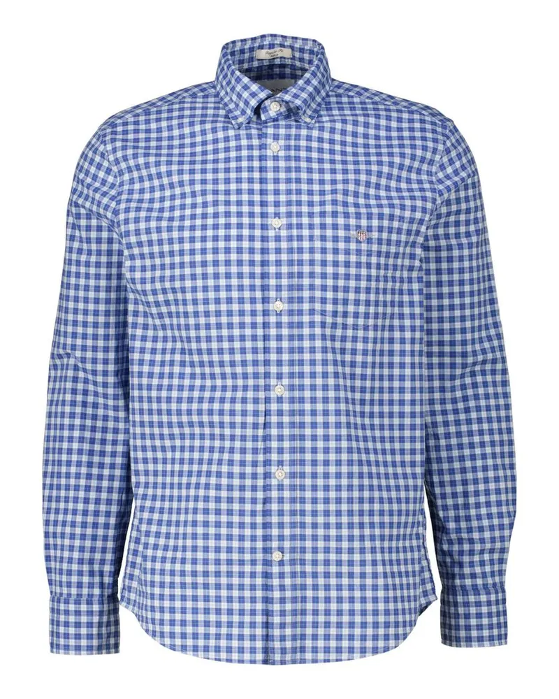 Gant Herren Hemd CLASSIC POPLIN CHECK SHIRT Regular Fit Blau