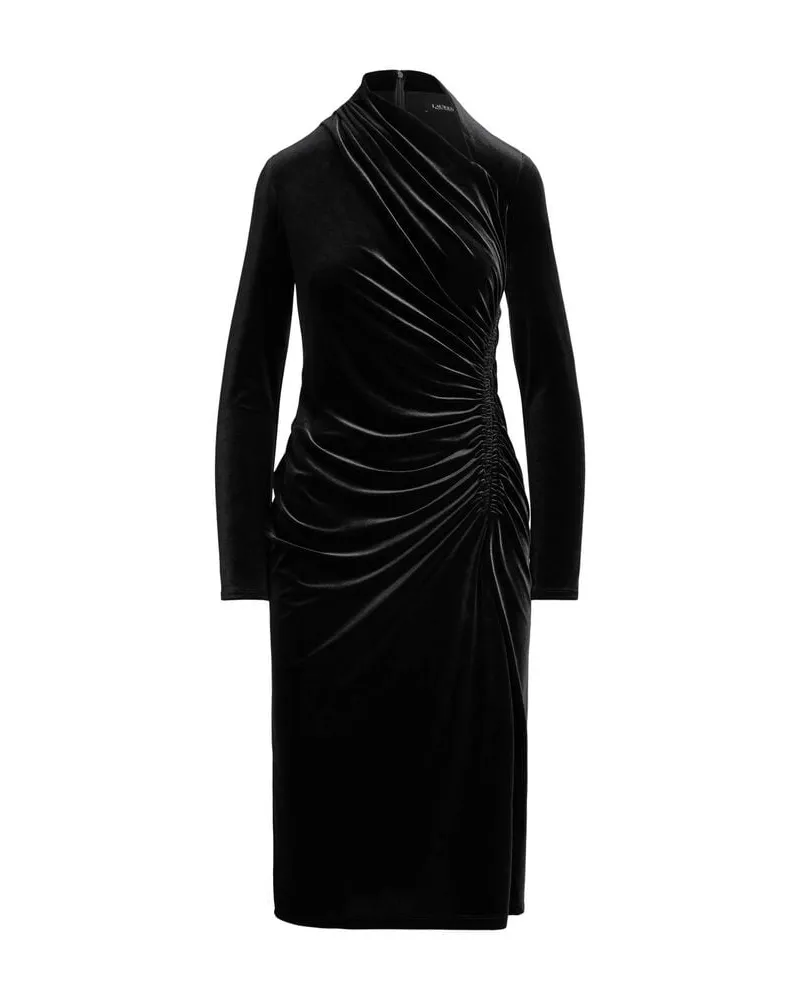 Ralph Lauren Damen Samtkleid Schwarz