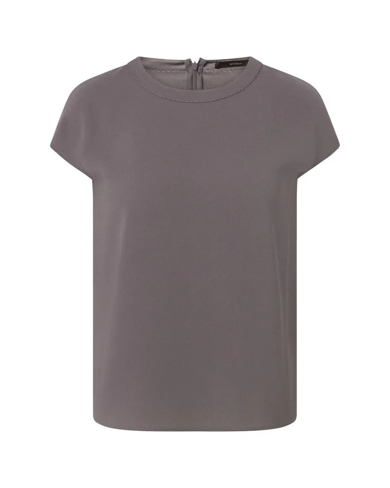 windsor. Damen Blusentop aus Crepe Purple