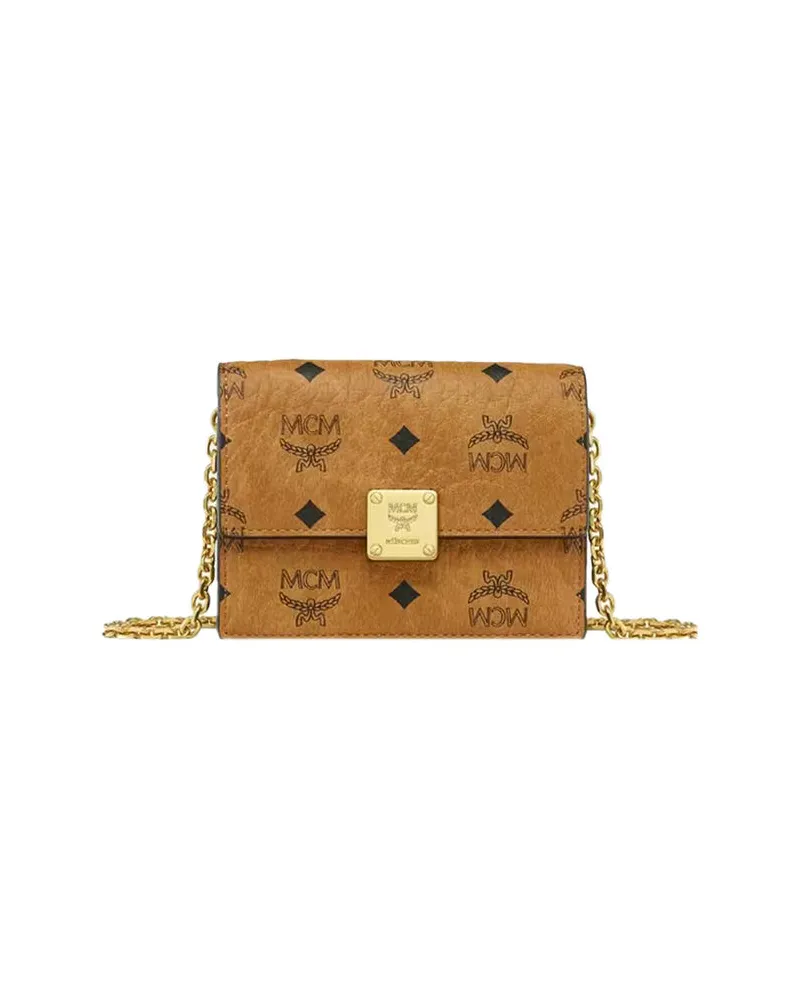 MCM Damen Portemonnaie mit Kette AREN Schwarz