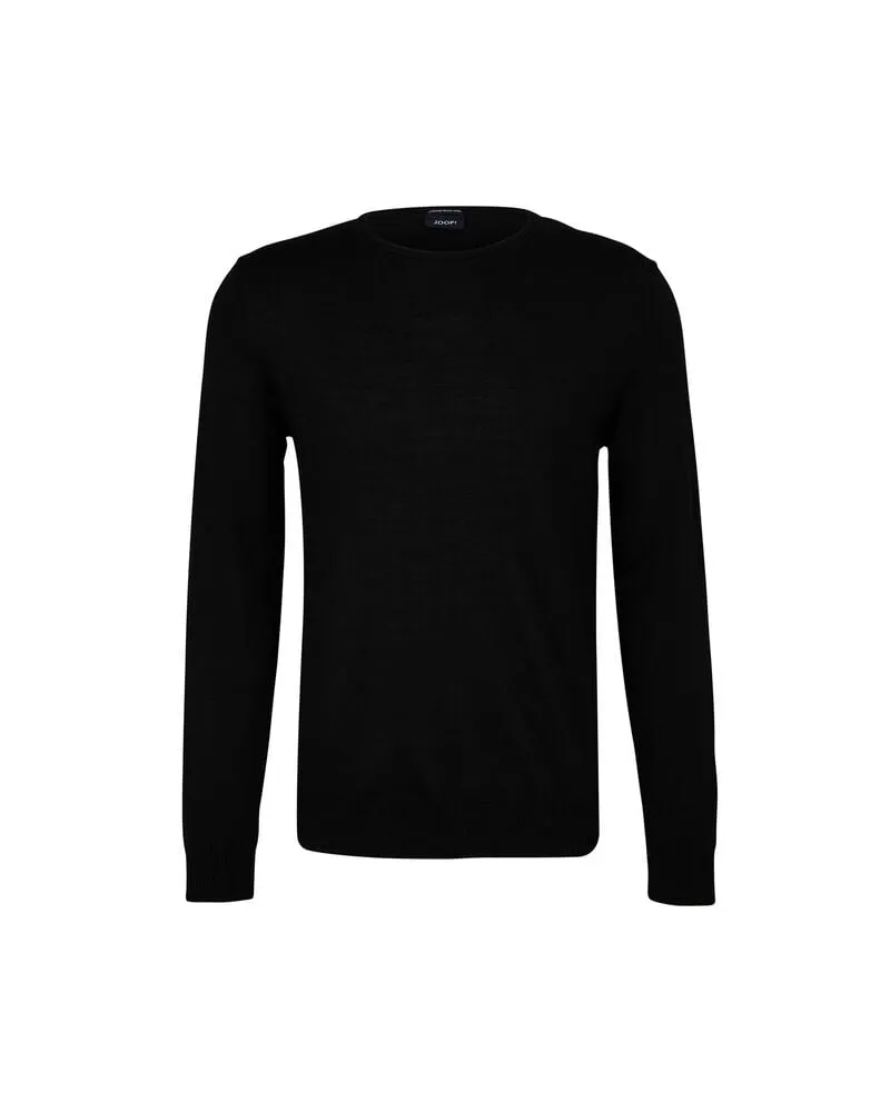 JOOP! Herren Strickpullover aus Schurwolle DENNY Regular Fit Schwarz