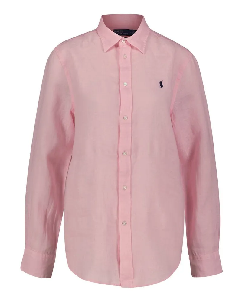 Ralph Lauren Damen Leinenbluse Classic Fit Rosa