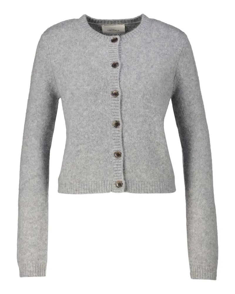 Lisa Yang Damen Strickjacke aus Kaschmir mit Seide FELICIA Grau