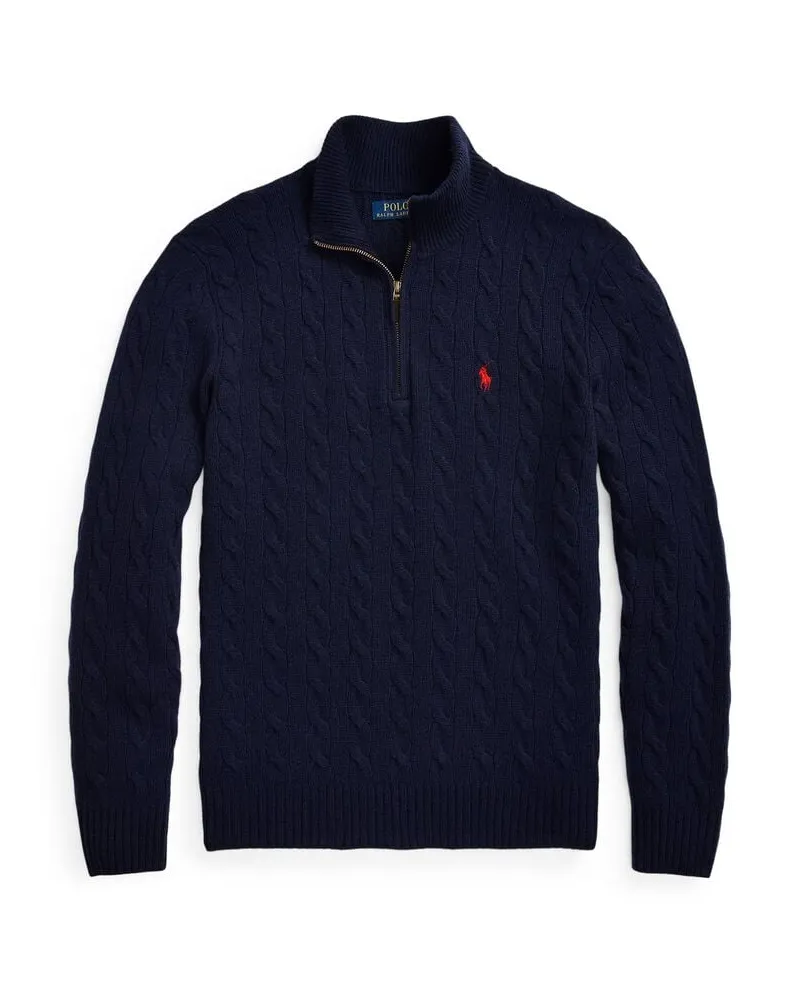 Ralph Lauren Herren Strickpullover aus Wolle mit Kaschmir Navy