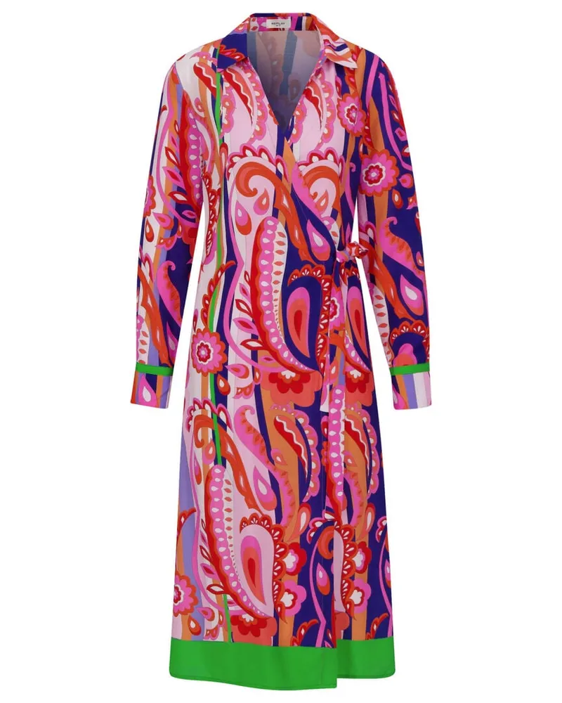 Replay Damen Wickelkleid Mehrfarbig