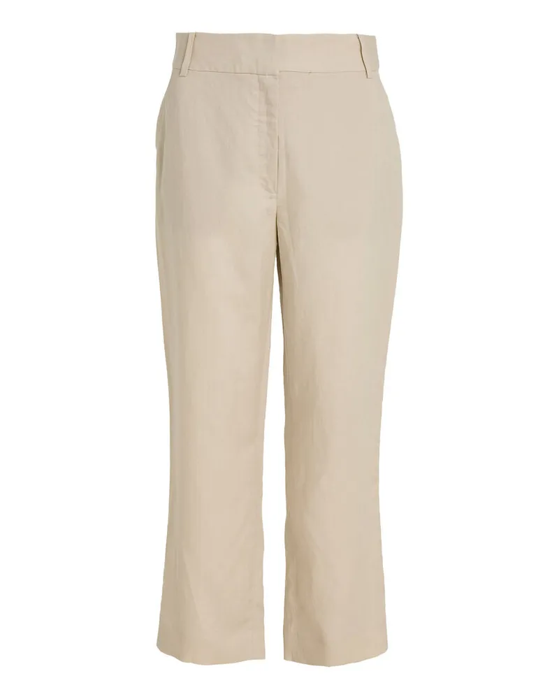 Calvin Klein Damen Stoffhose aus Leinenmix Grau