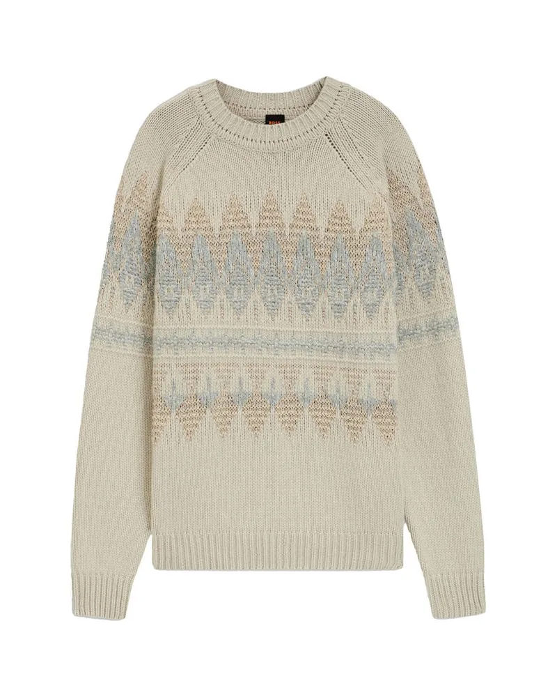 HUGO BOSS Herren Pullover KAROMBO Camel