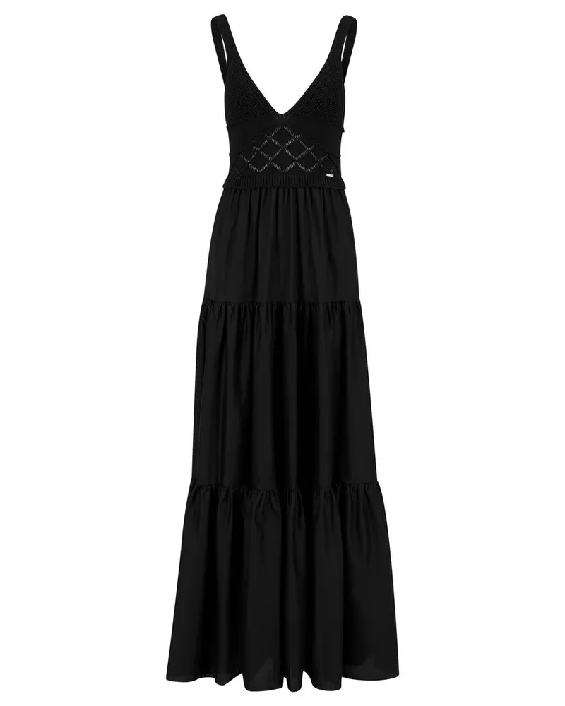 Liu Jo Damen Maxikleid Schwarz