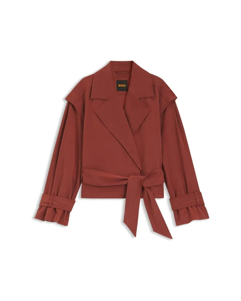 HUGO BOSS Damen Trenchjacke C_JOPHELIA Bordeaux