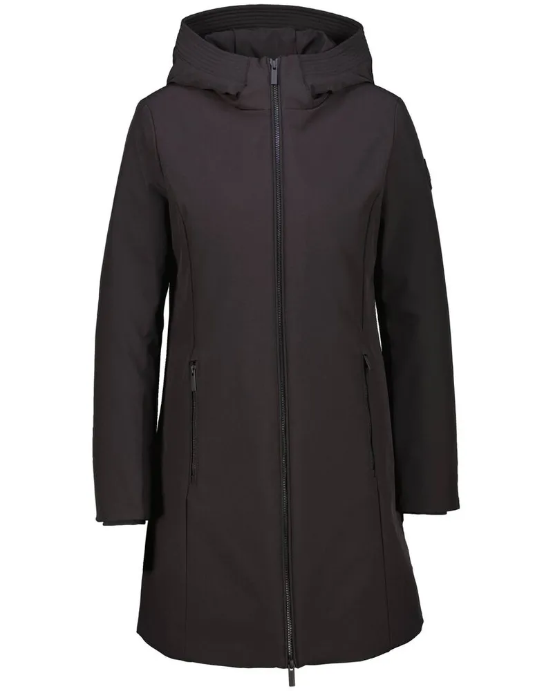 Woolrich Damen Daunenjacke mit Kapuze Slim Fit Schwarz