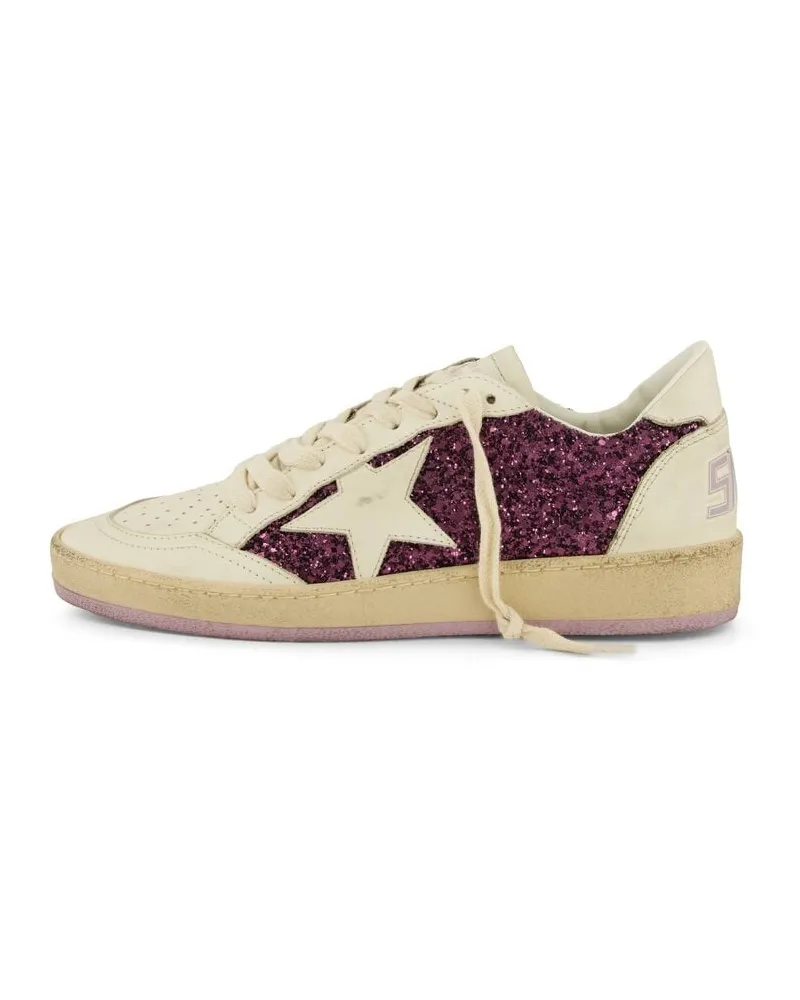 Golden Goose Damen Sneaker BALLSTAR GLITTER Weiss