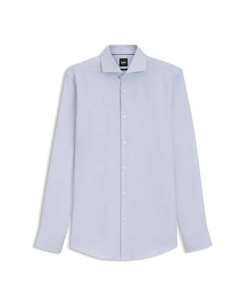 HUGO BOSS Herren Hemd H-HANK-SP Slim Fit Blau