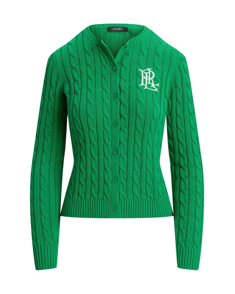 Ralph Lauren Damen Strickjacke aus Baumwolle Grün