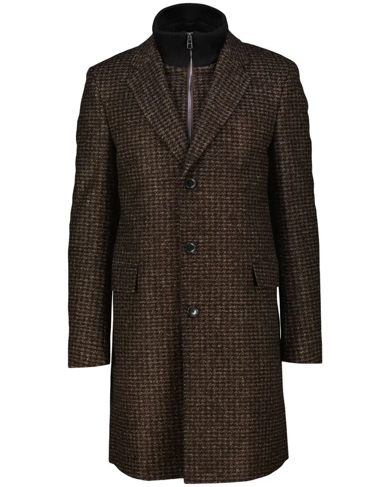 HUGO BOSS Herren Kurzmantel mit Wolle H-HYDE-J-BIB-PAD Braun