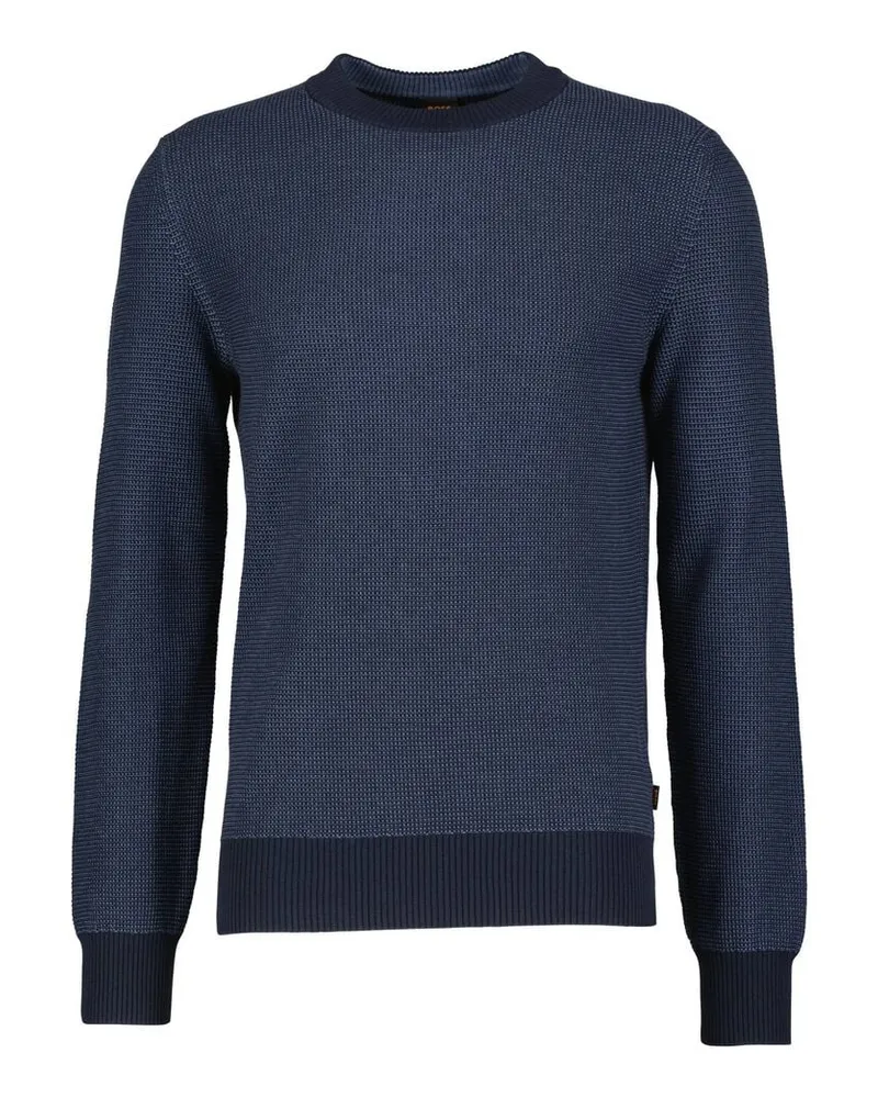 HUGO BOSS Herren Strickpullover aus Baumwollmix KLAPOK Marine