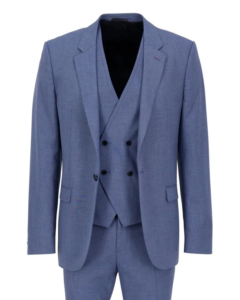 HUGO BOSS Herren Anzug Dreiteiler ARTI/HESTEN242V1X Extra Slim Fit Navy