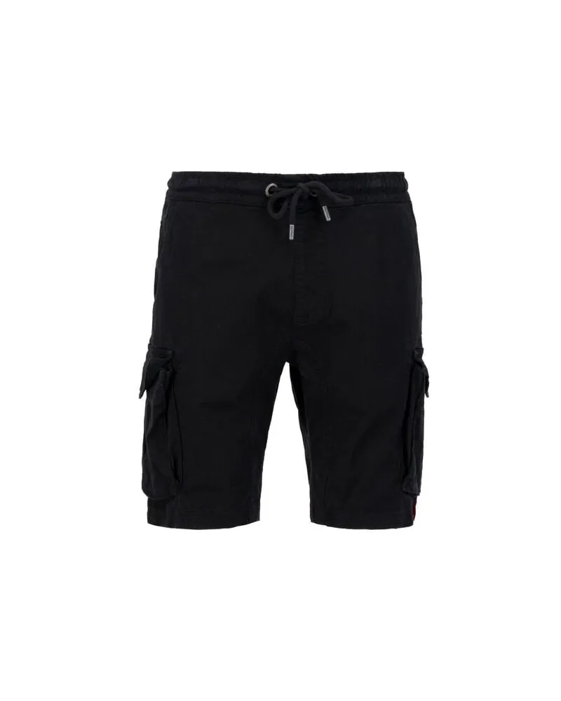 Alpha Industries Herren Cargoshorts COTTON TWILL JOGGER SHORT Schwarz