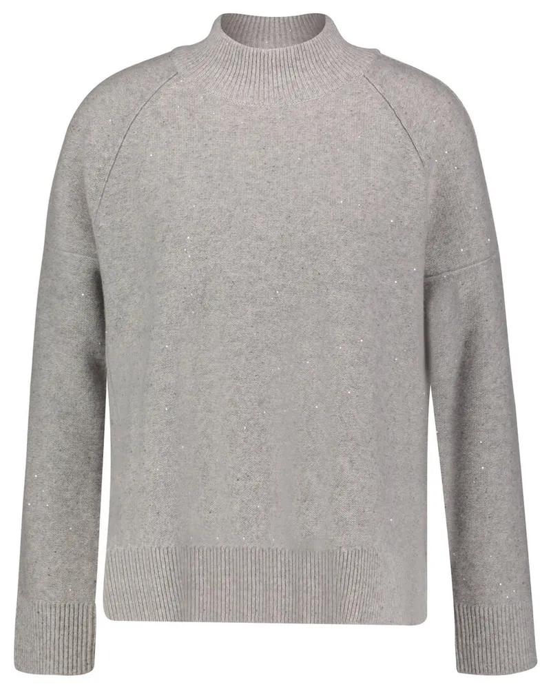 (THE MERCER) N.Y. Damen Strickpullover mit Kaschmir Silber