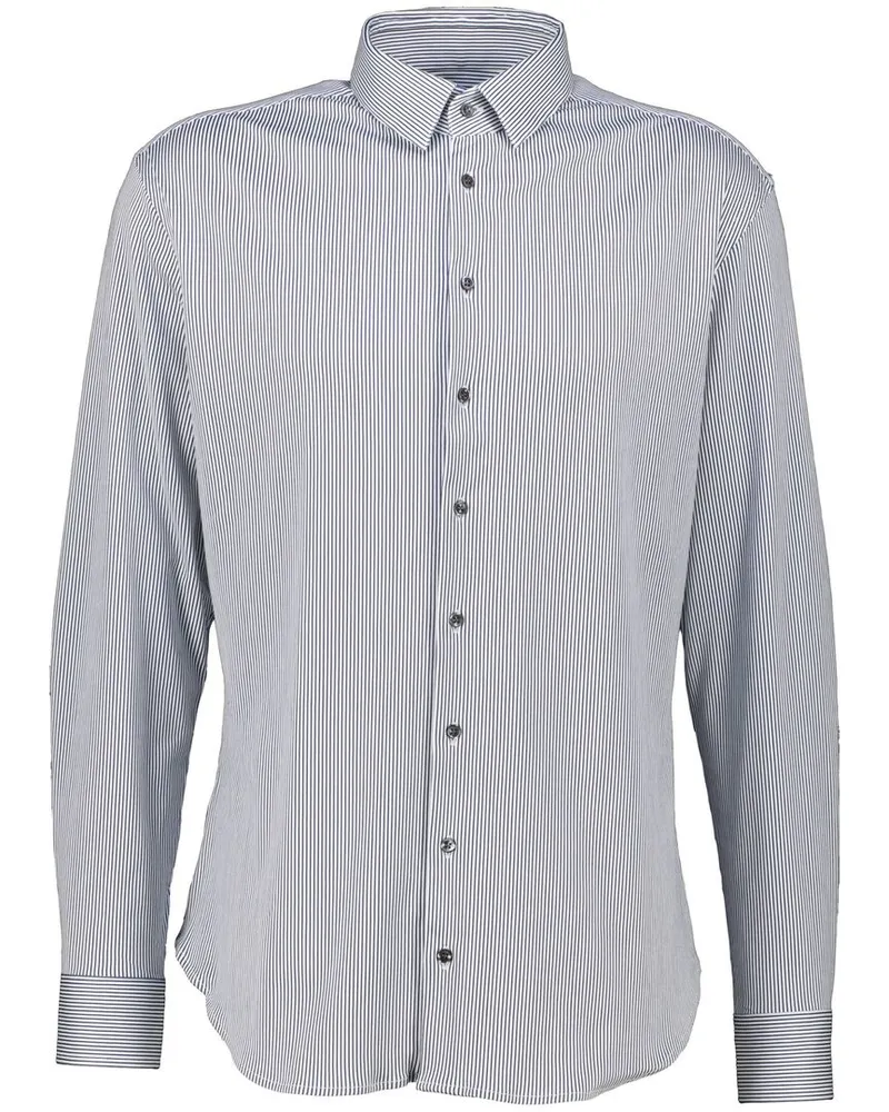 Giorgio Armani Herren Hemd aus Baumwolle Blau