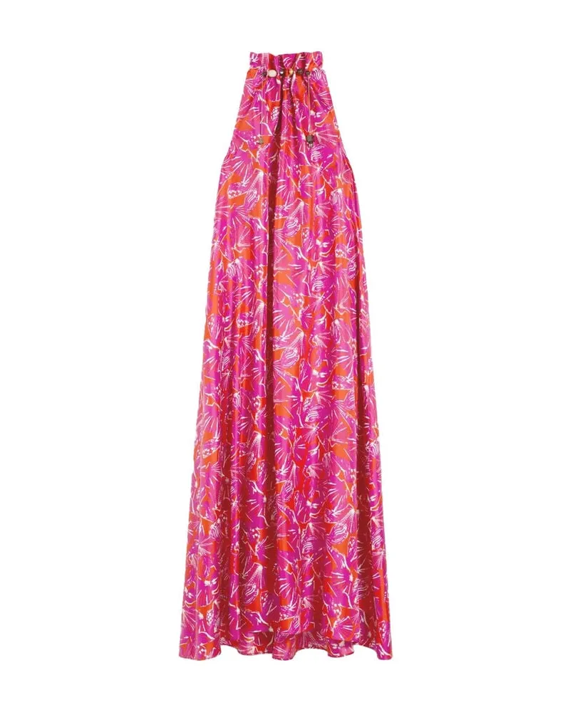 Max Mara Damen Maxikleid aus Seide Schwarz