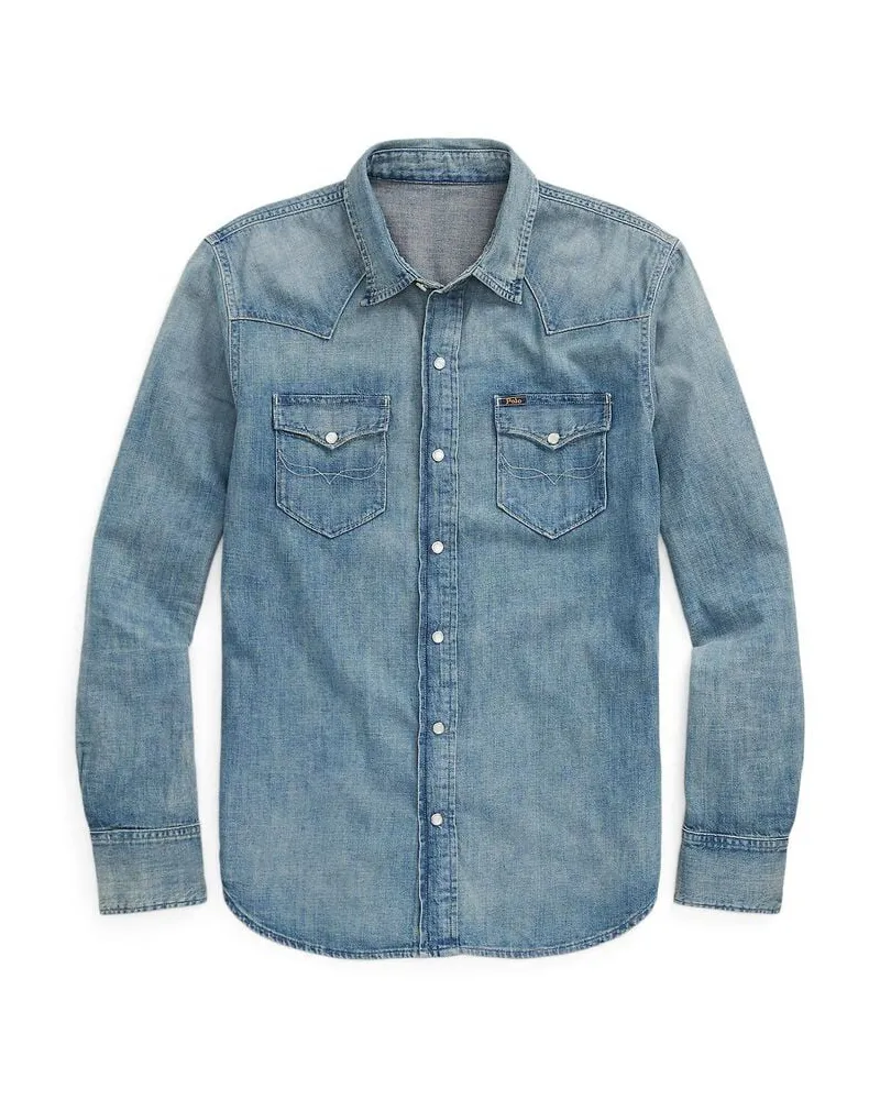 Ralph Lauren Herren Jeanshemd Marine