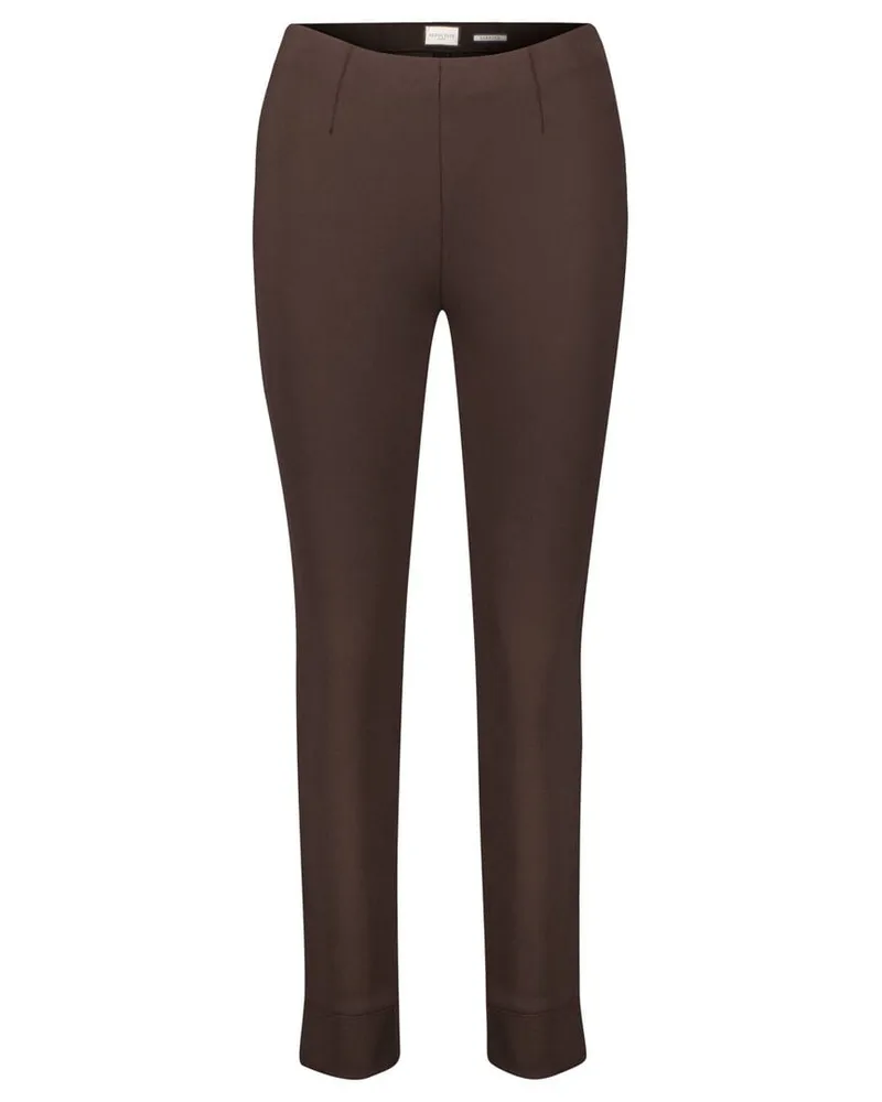 SEDUCTIVE  Damen Flat-Front-Hose SABRINA Slim Fit verkürzt Braun
