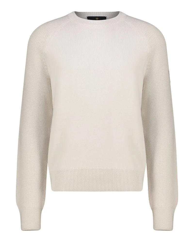 Belstaff Herren Pullover ASPECT CREWNECK JUMPER Regular Fit aus Merinowolle Offwhite