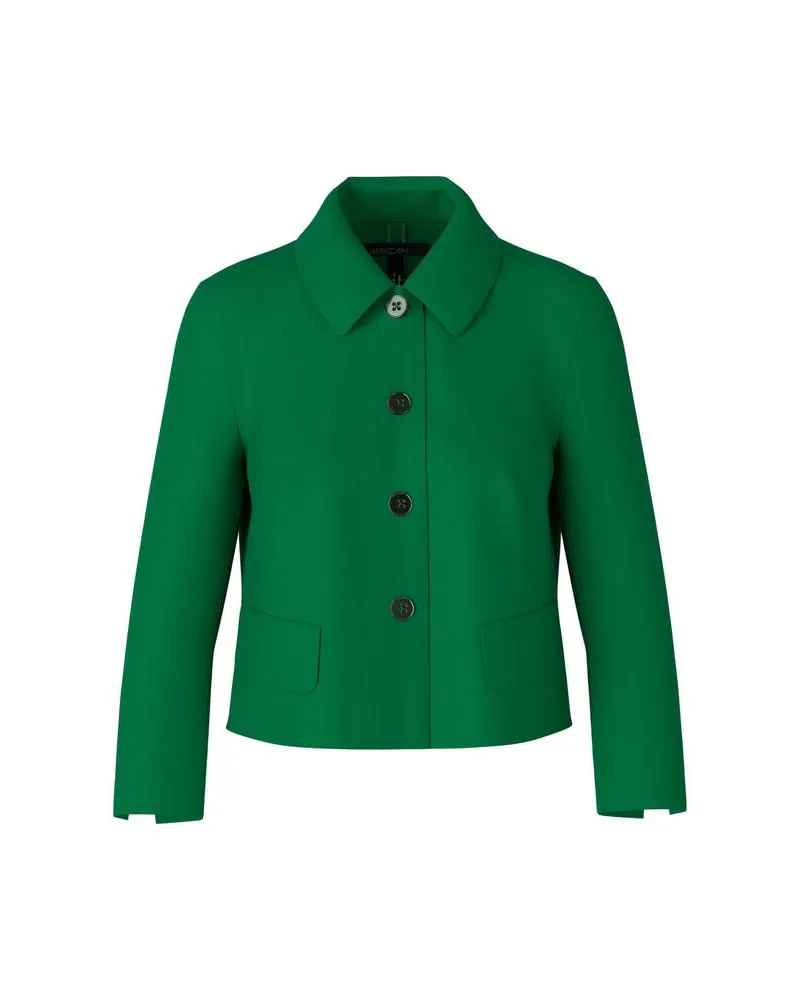Marc Cain Damen Kurzjacke mit Ärmelschlitzen Grün