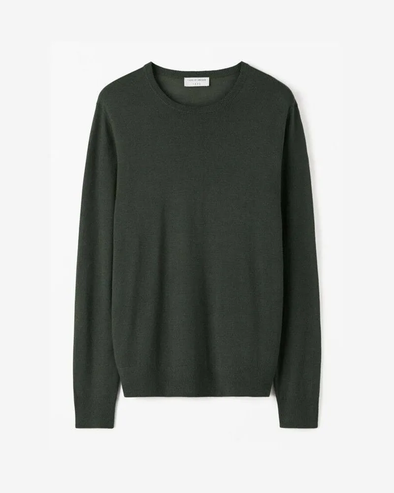 Tiger of Sweden Herren Strickpullover aus Merinowolle NICHOLS Grün