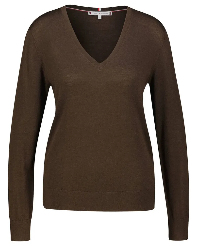 Tommy Hilfiger Damen Pullover aus Wolle Braun